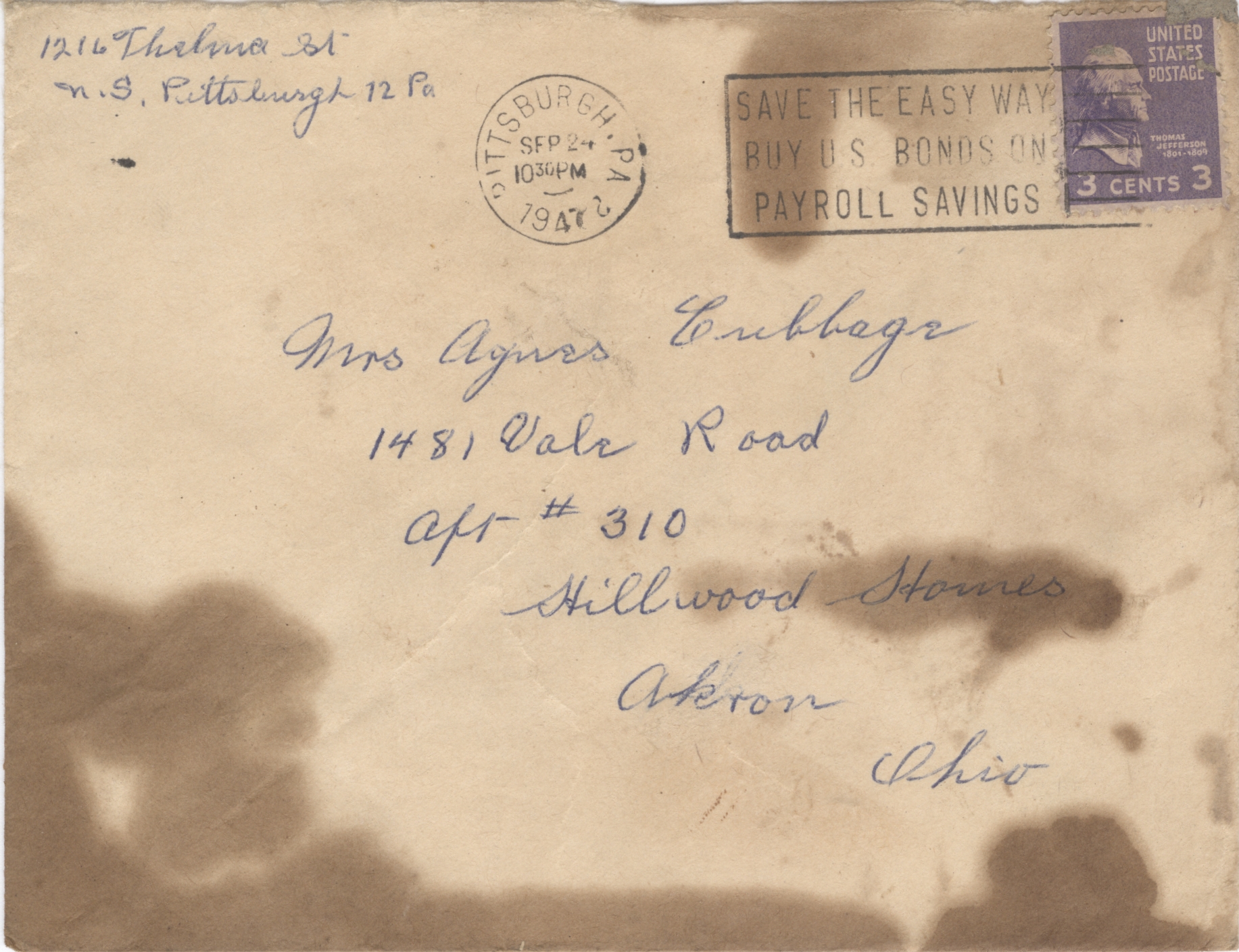 1947 Cubbage Address